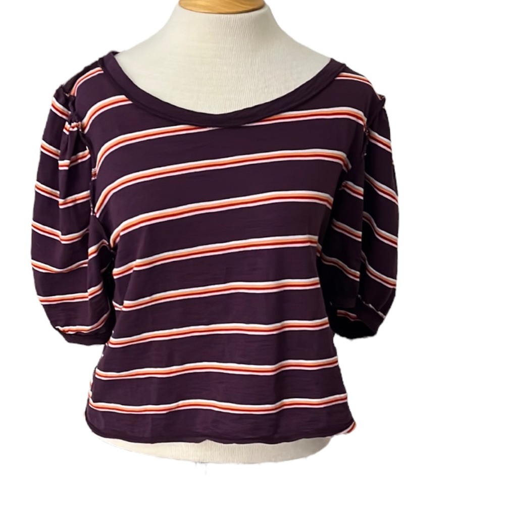 We The Free/Free People Molly Puff Sleeve Tee Medium